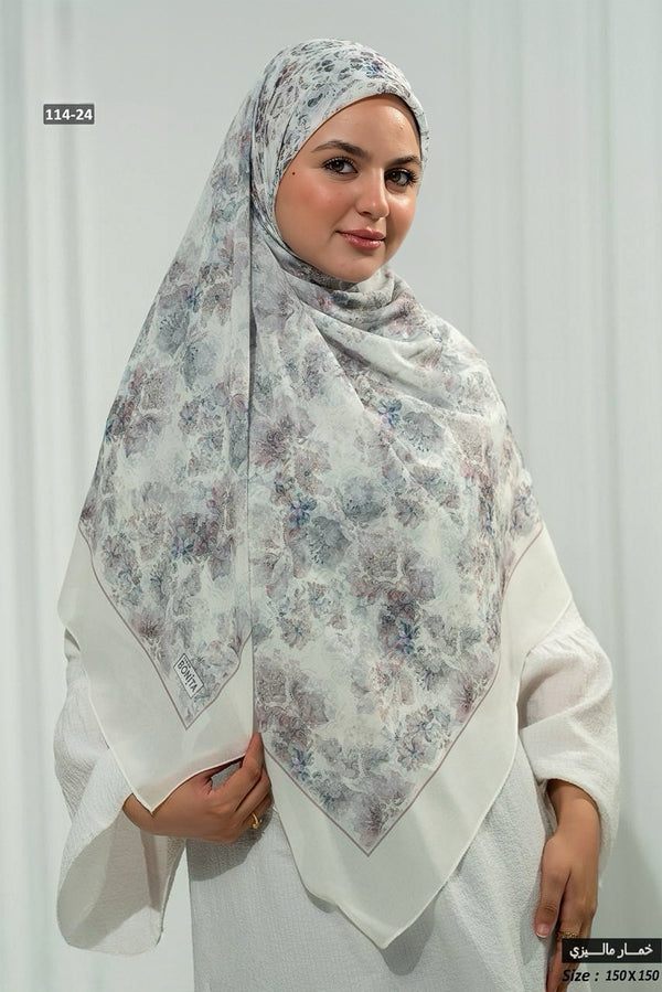 Khimar Malaysian Chiffon Printed