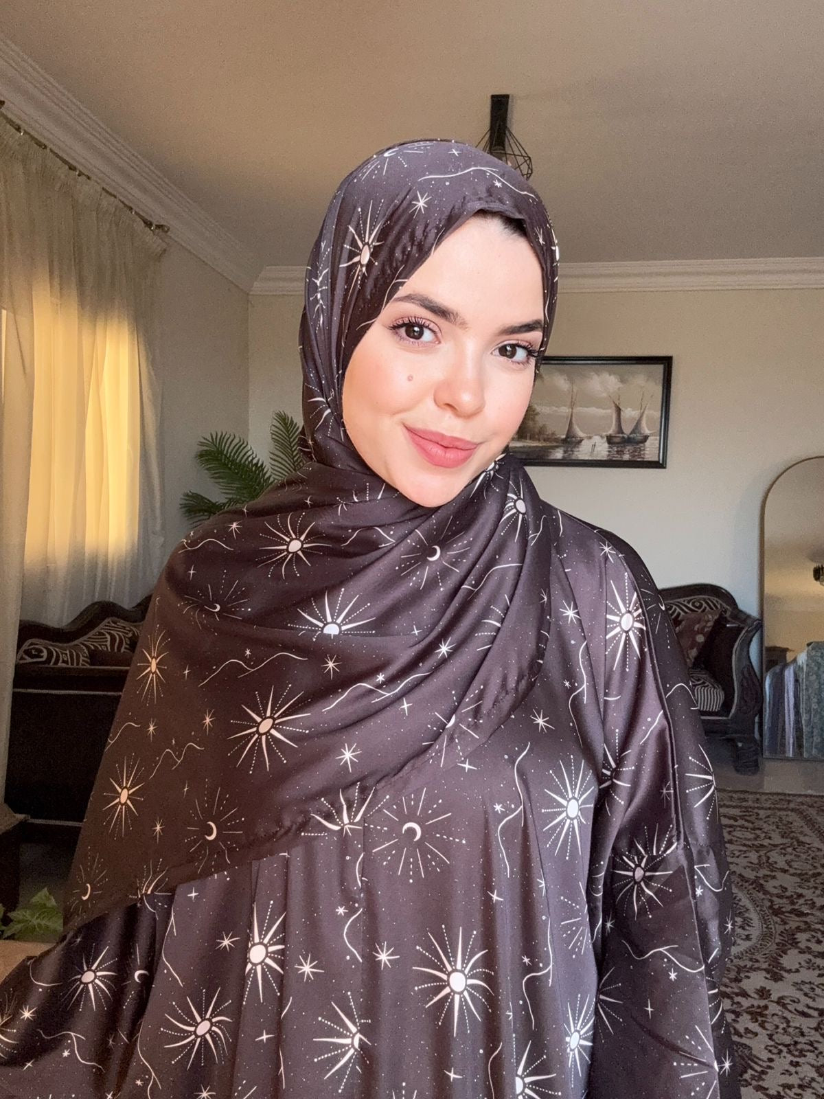 Satin Isdal – Patterns - Mocha Starburst – 2224