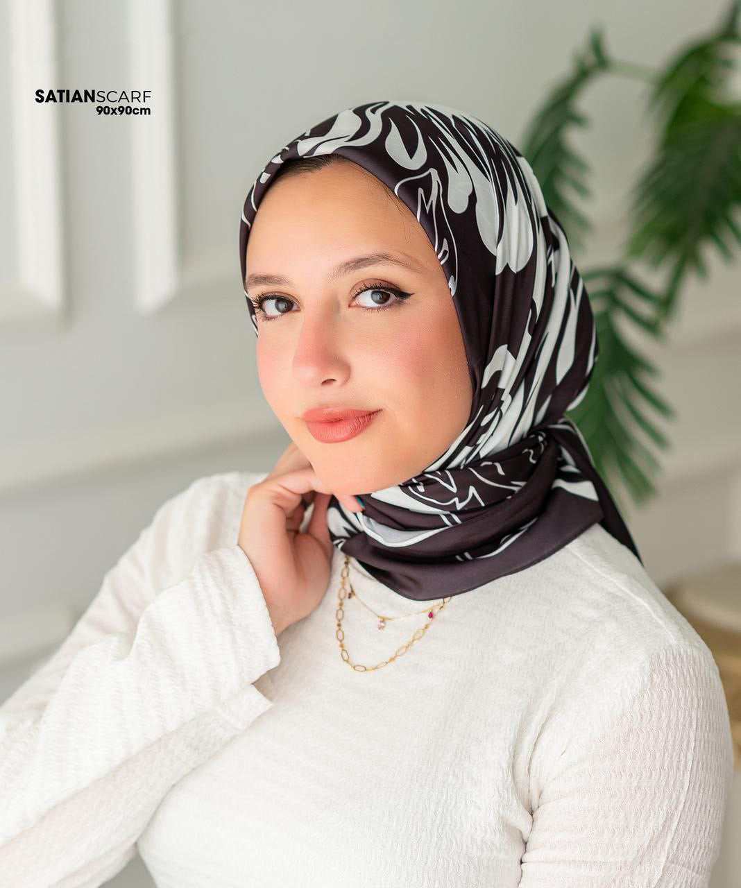 Square Satin Printed Scarf – Designs - Pattern 16 – SSP16