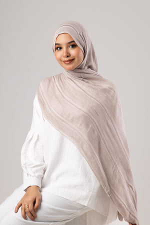 Linen Thailand Scarf – Colors - Pearl Grey