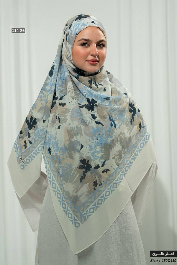 Khimar Malaysian Chiffon Printed