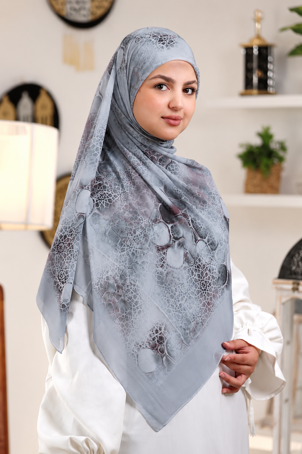 Khimar Malaysian Chiffon Printed DM1111