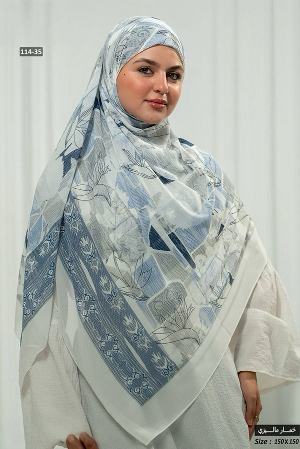 Khimar Malaysian Chiffon Printed
