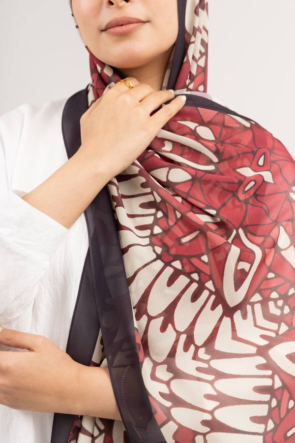 Digital chiffon scarf