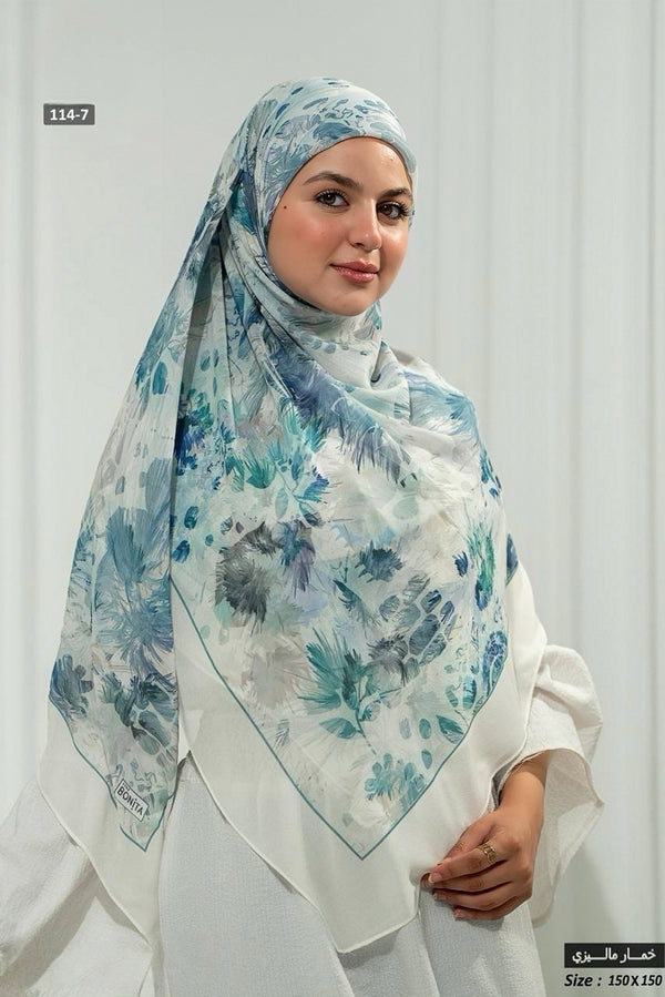 Khimar Malaysian Chiffon Printed