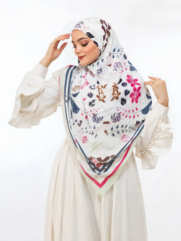 Khimar Malaysian Chiffon Printed