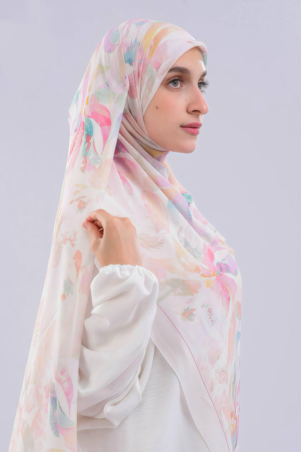 Khimar Malaysian Chiffon Printed