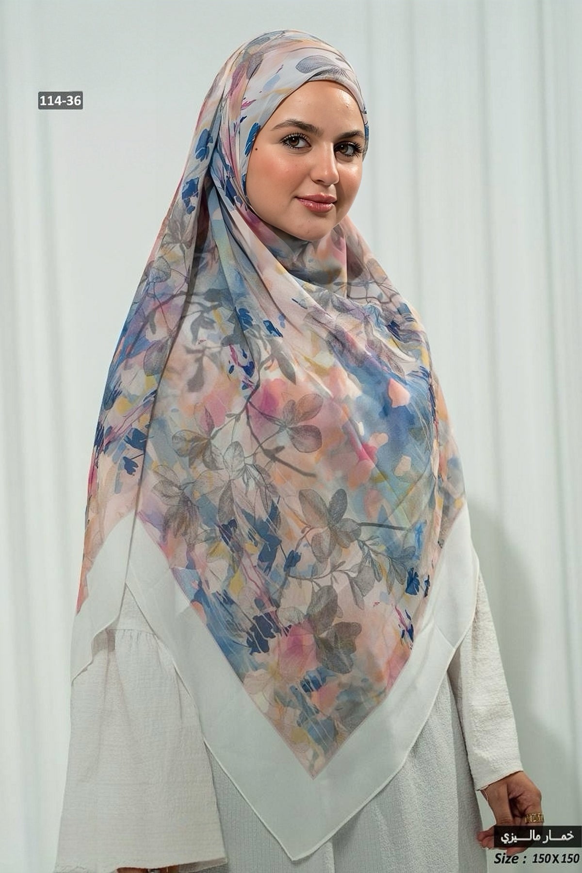 Khimar Malaysian Chiffon Printed DM1075