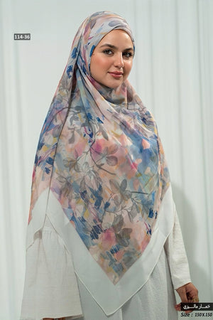 Khimar Malaysian Chiffon Printed DM1075