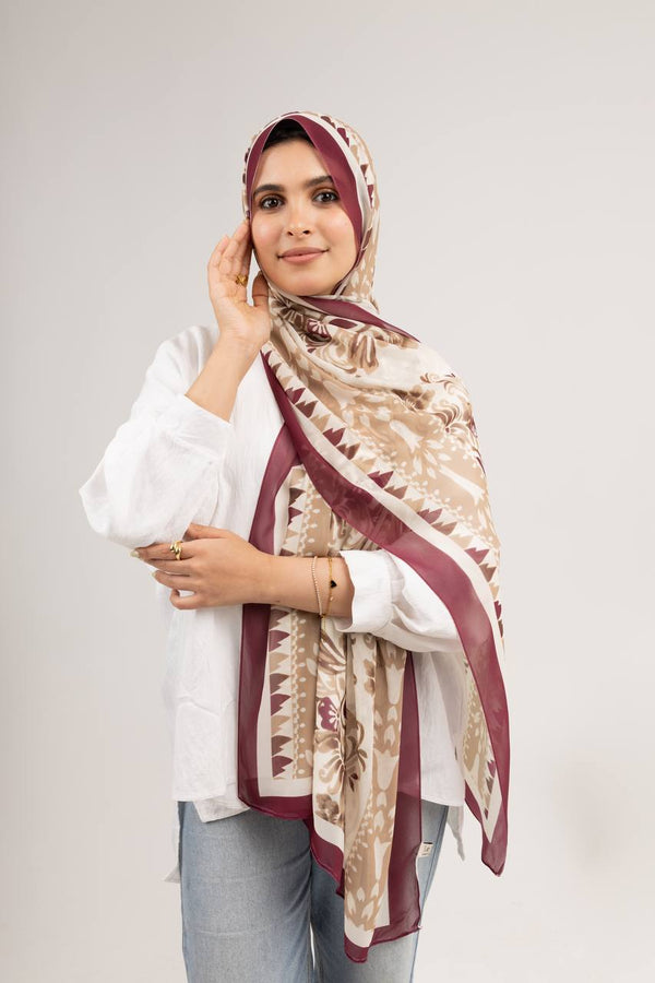 Digital chiffon scarf