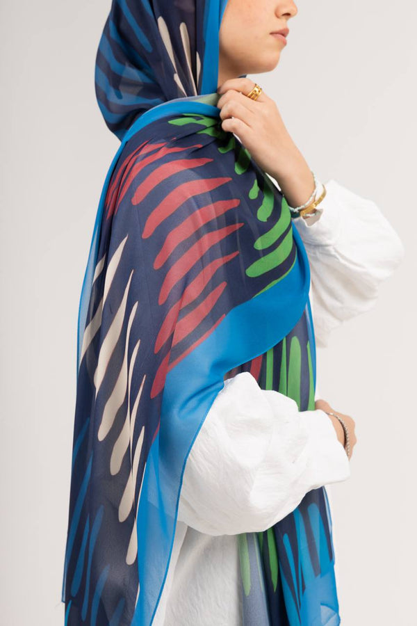 Digital chiffon scarf
