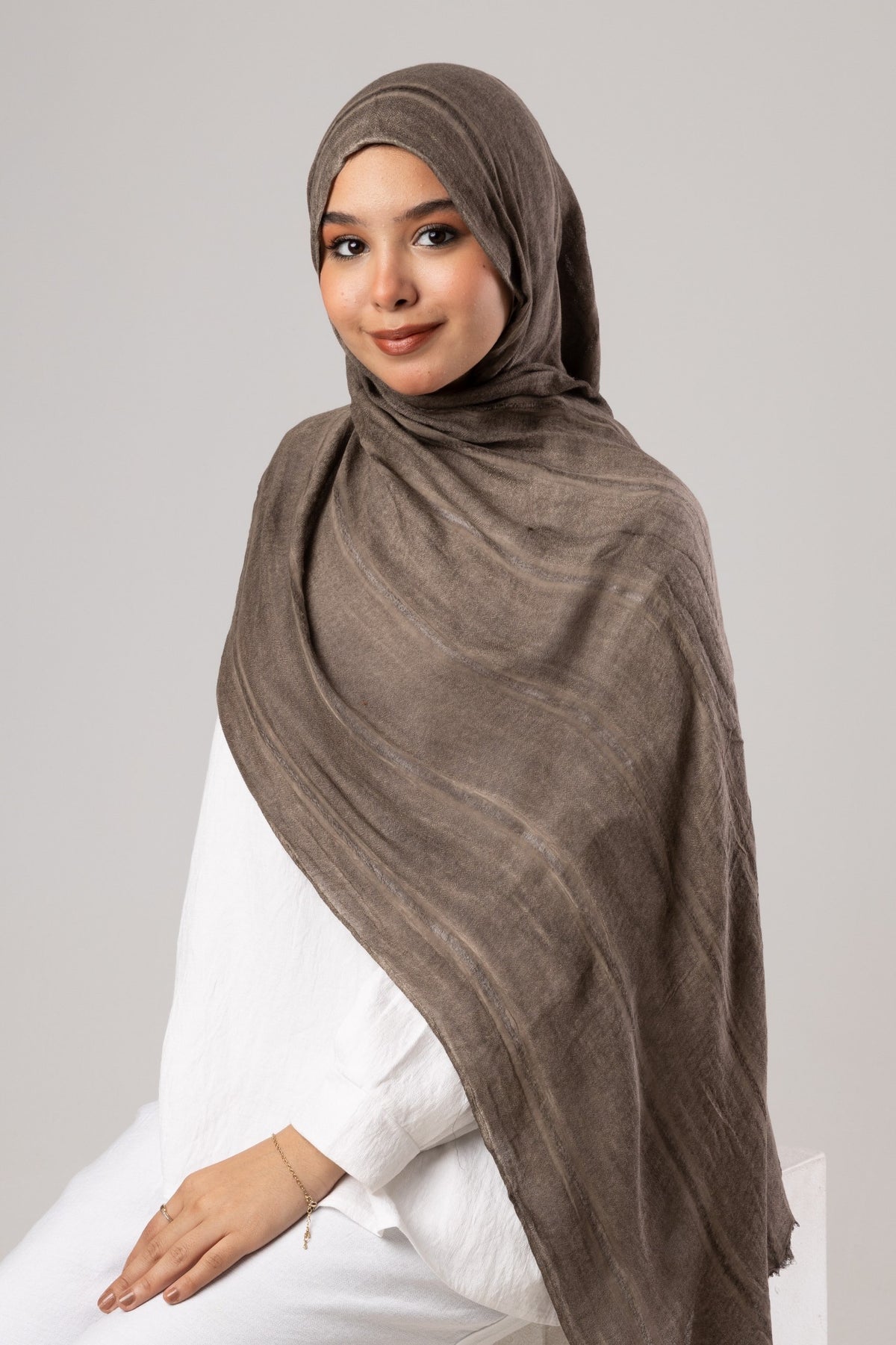 Linen Thailand Scarf – Colors - Deep Taupe