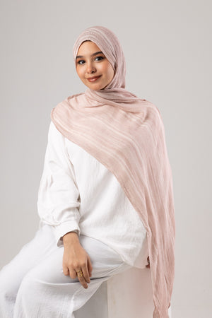 Linen Thailand Scarf – Colors - Blush Pink