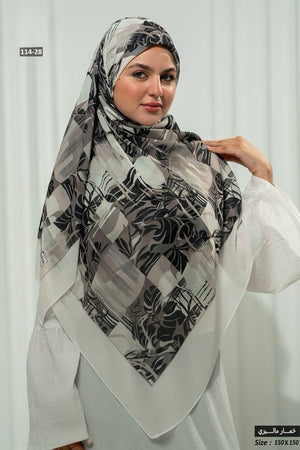 Khimar Malaysian Chiffon Printed DM1077