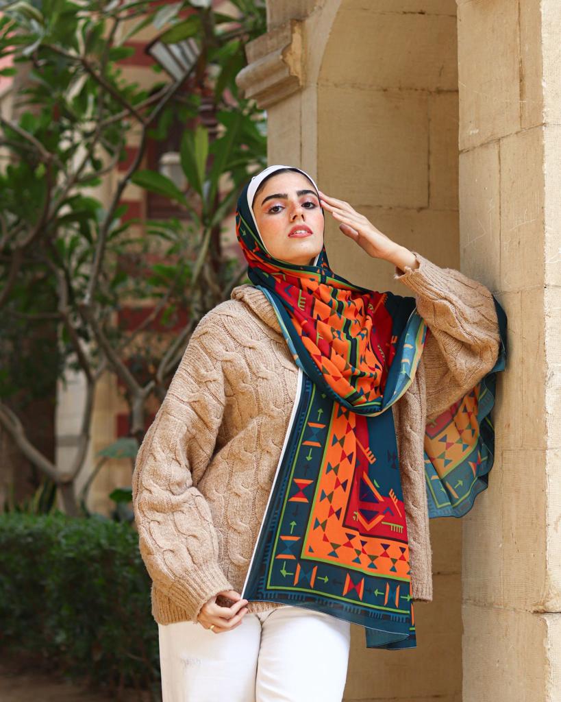 Digital Chiffon Scarf DS1229