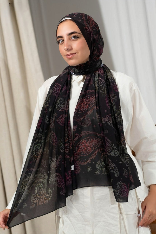 Digital chiffon scarf