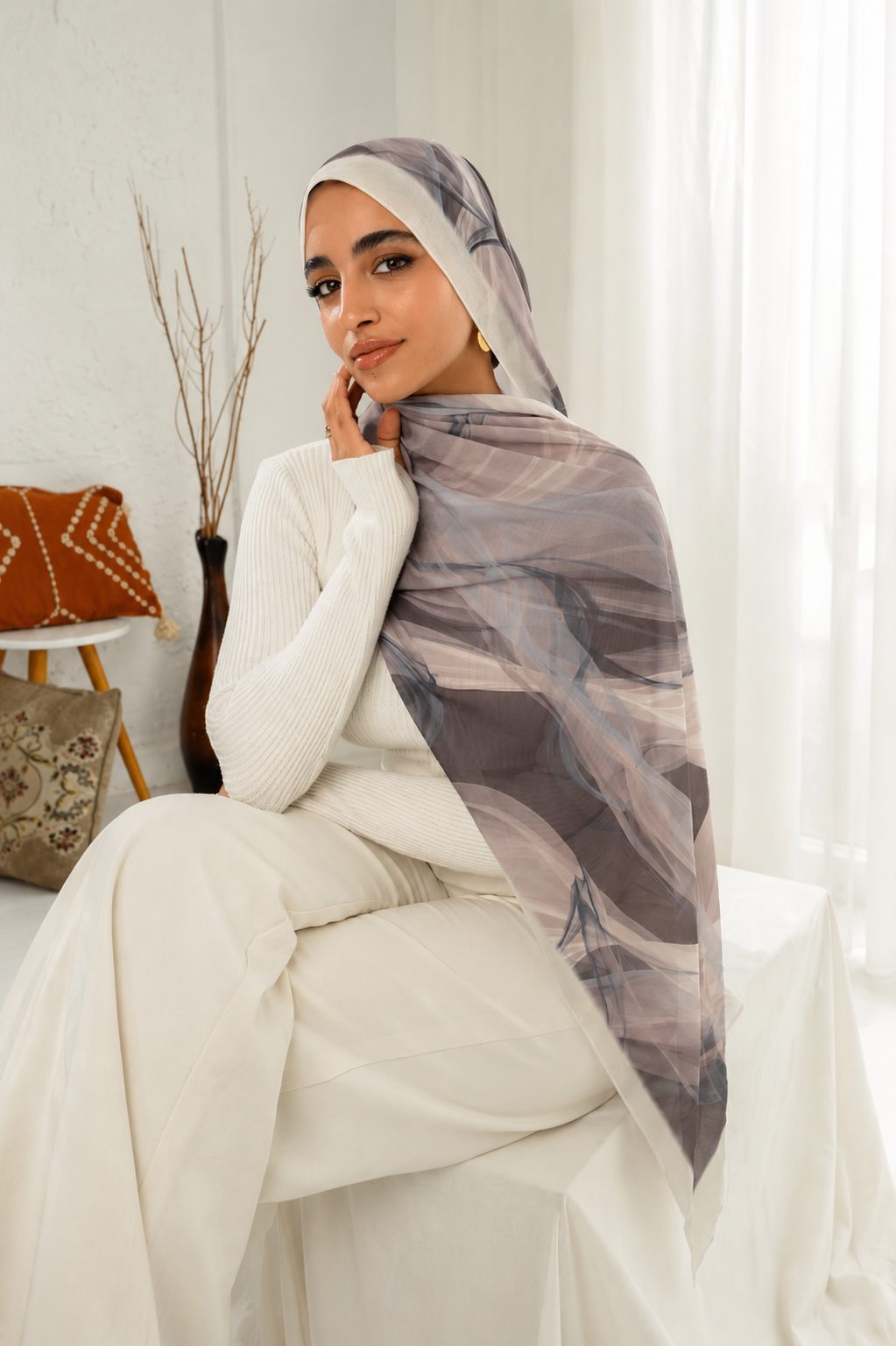 Digital Chiffon Scarf DS4252