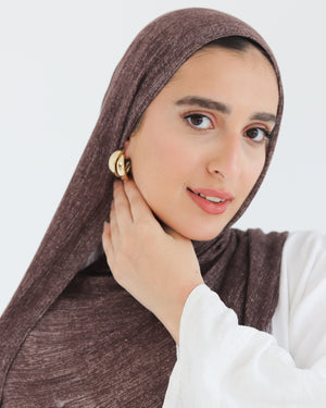 Airy Linen Hijab – Brown