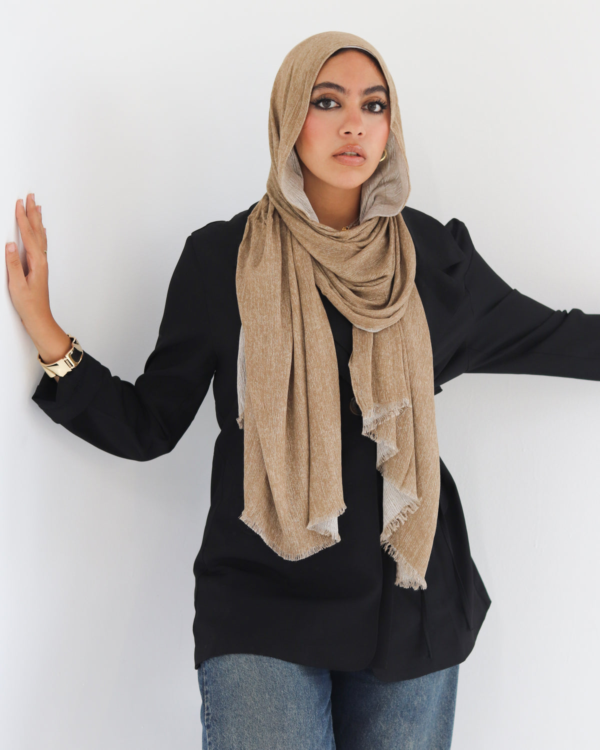 Airy Linen Hijab – Beige