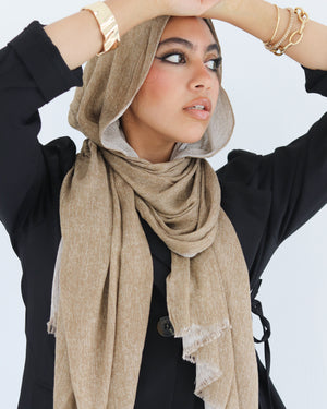 Airy Linen Hijab – Beige