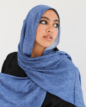 Airy Linen Hijab – Blue