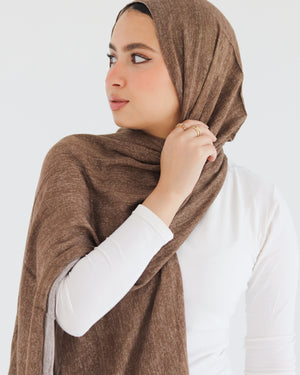 Airy Linen Hijab – Cafe