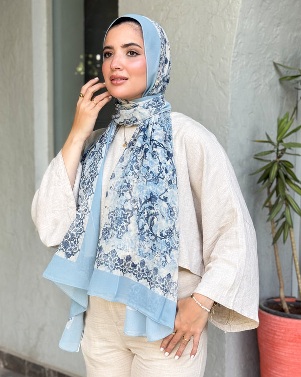 Digital chiffon scarf