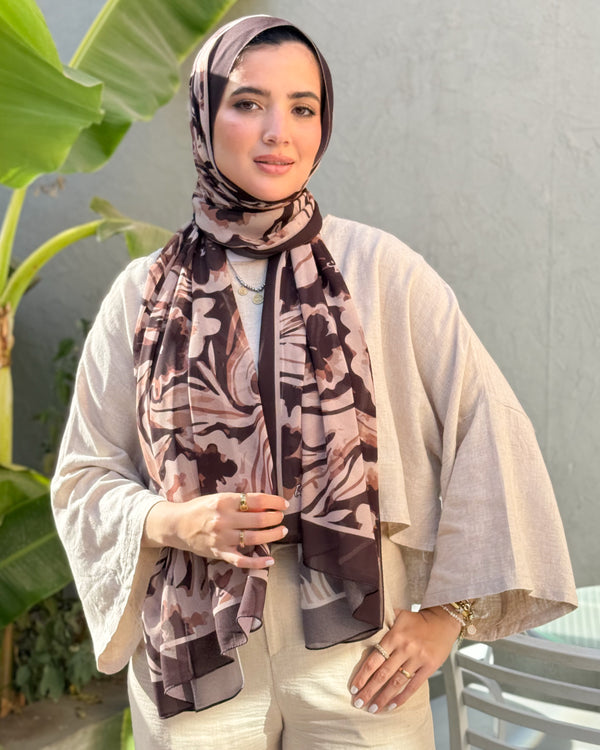 Digital chiffon scarf