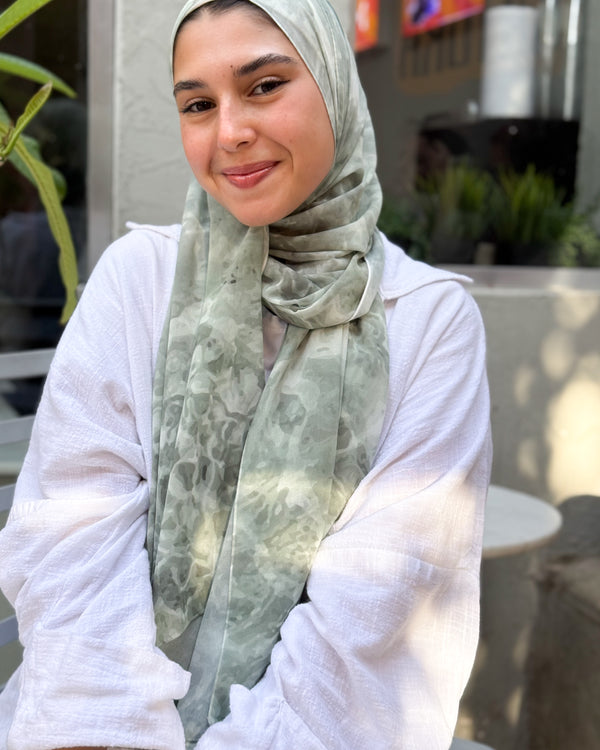 Digital chiffon scarf