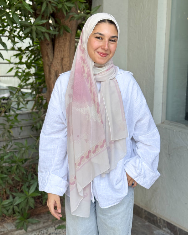 Digital chiffon scarf