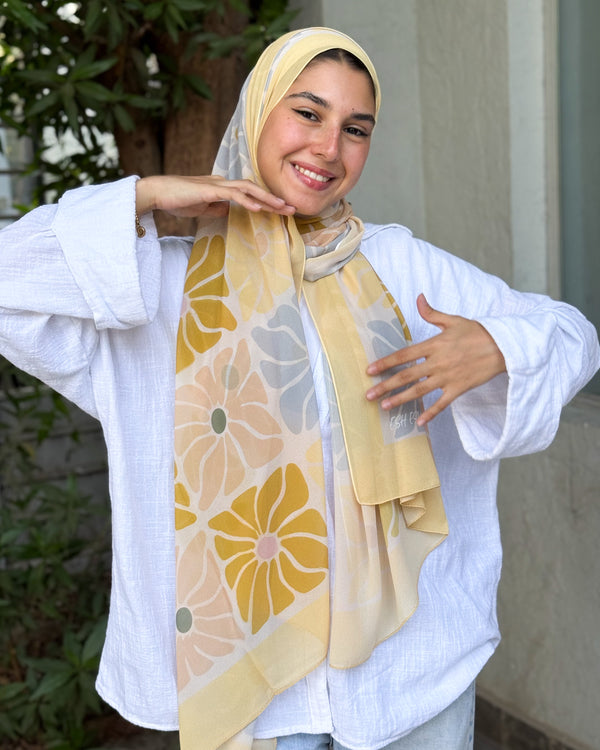 Digital chiffon scarf