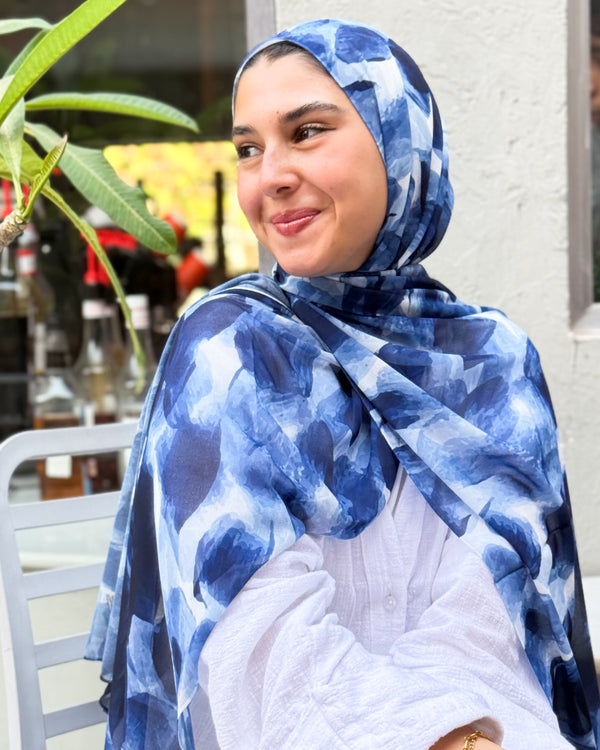 Digital chiffon scarf