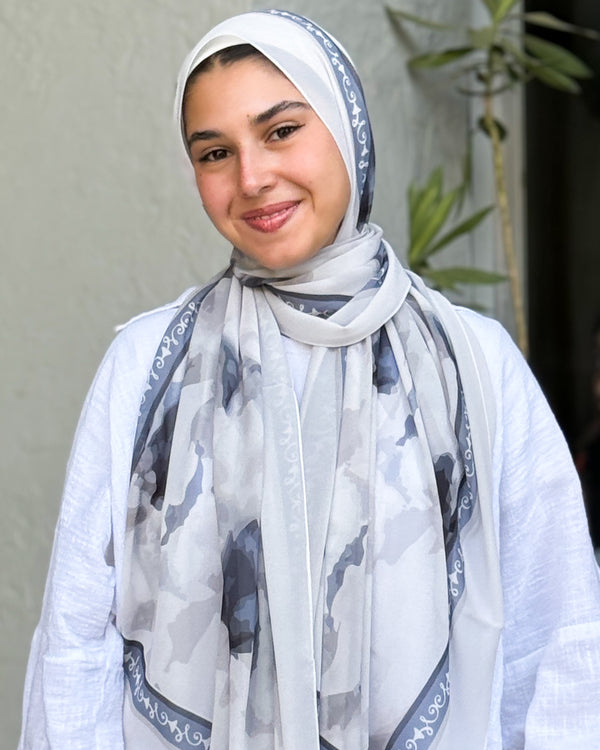 Digital chiffon scarf