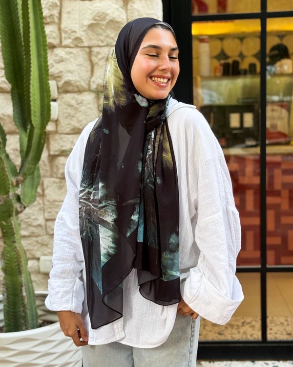 Digital chiffon scarf