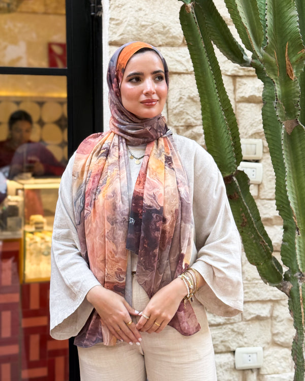 Digital chiffon scarf