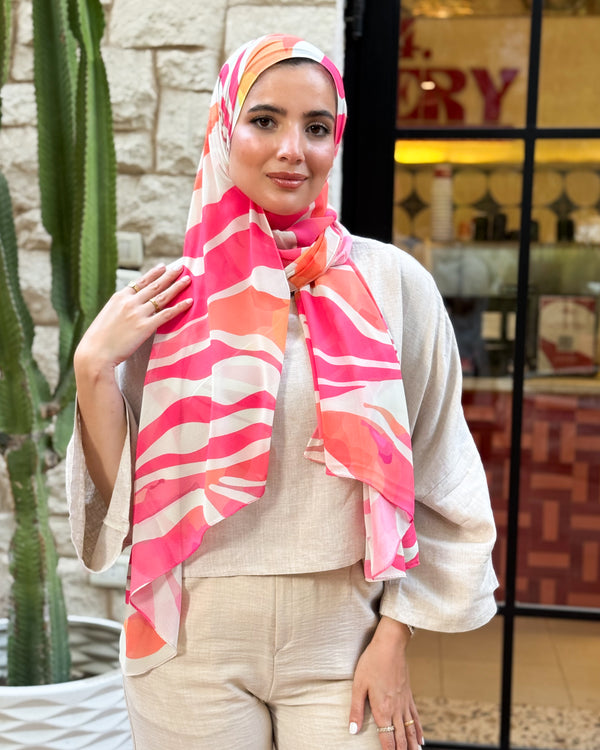 Digital chiffon scarf