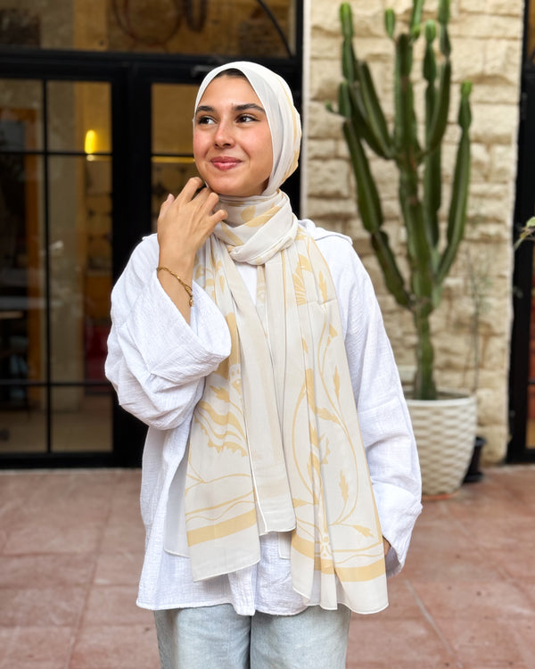 Digital chiffon scarf