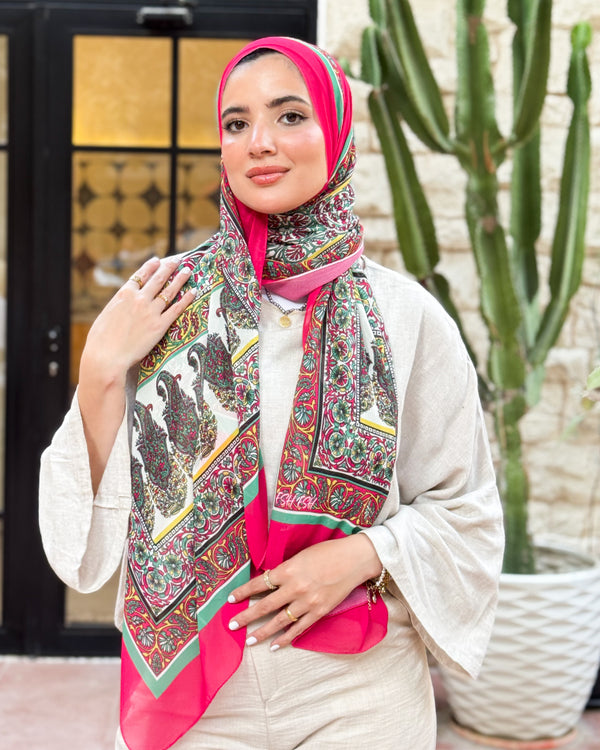 Digital chiffon scarf