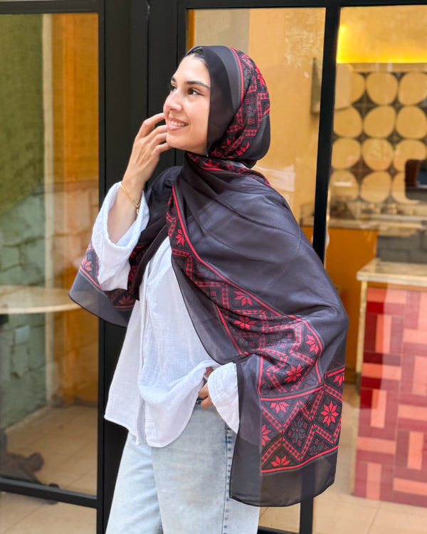 Digital chiffon scarf