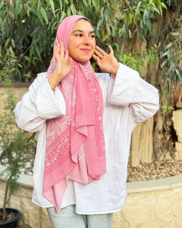 Digital chiffon scarf