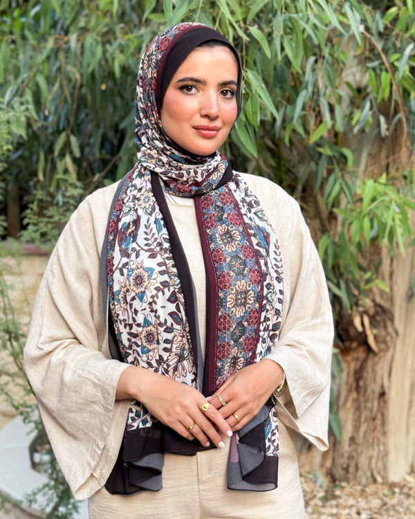 Digital chiffon scarf