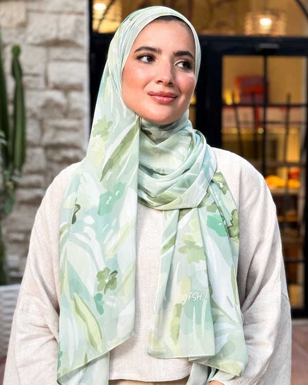 Digital chiffon scarf