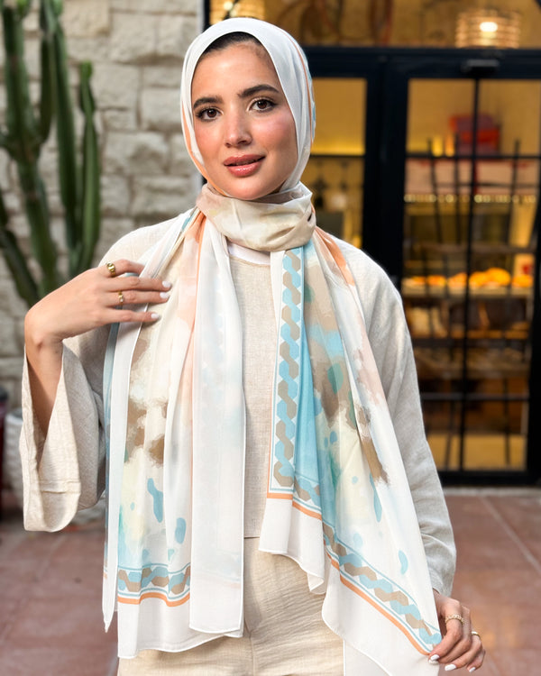 Digital chiffon scarf