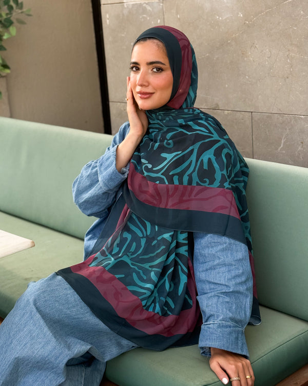 Digital chiffon scarf