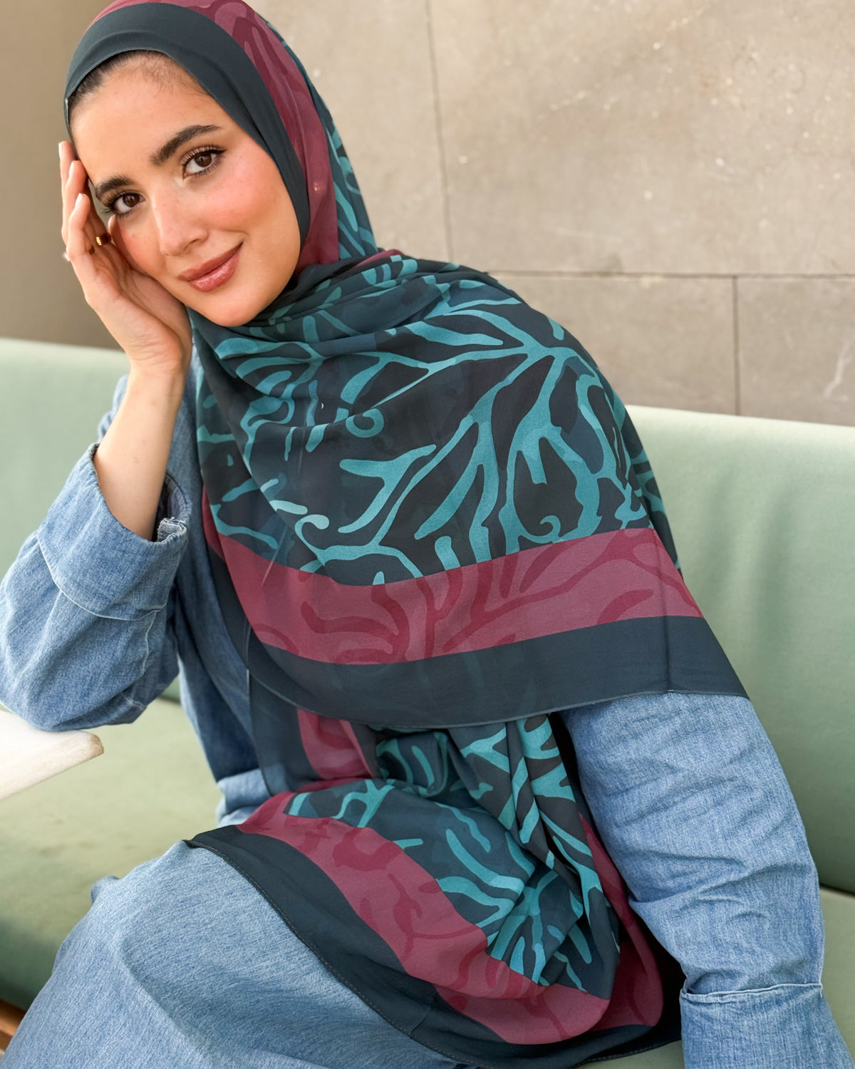Digital Chiffon Scarf DS4194