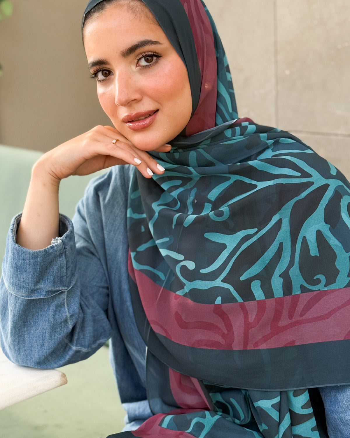 Digital Chiffon Scarf DS4194