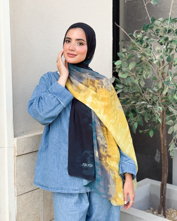 Digital chiffon scarf