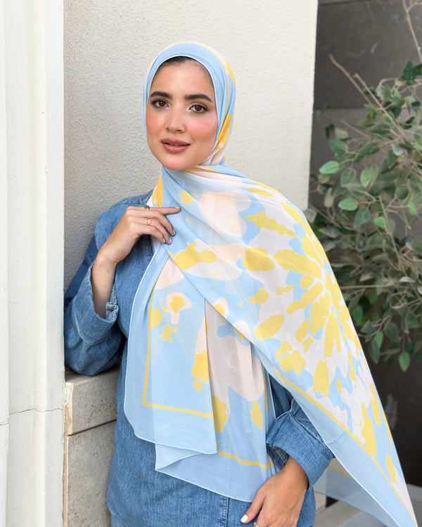 Digital chiffon scarf