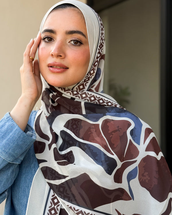 Digital chiffon scarf