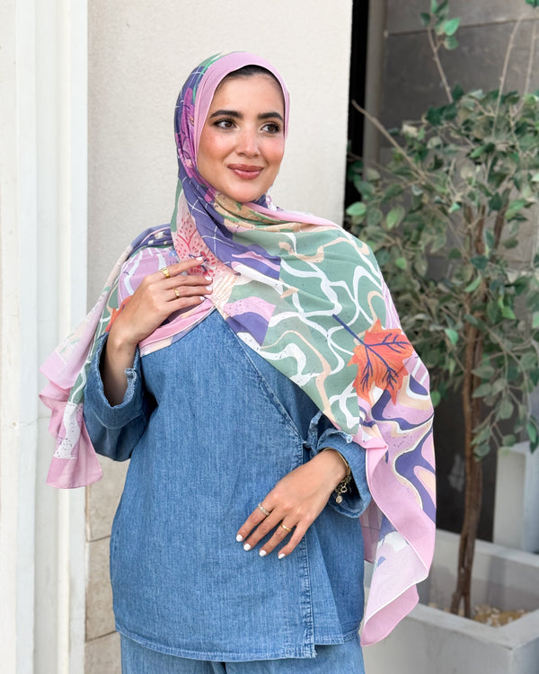 Digital chiffon scarf